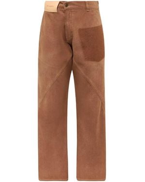 JW Anderson ツイスト ワークウェア ジーンズ - ブラウン
