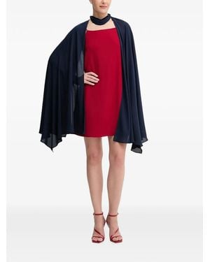 Pedro Del Hierro Madrid Châle À Design Drapé - Rouge