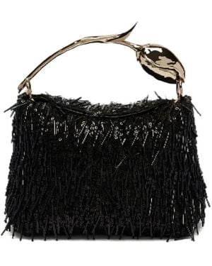 Erdem Mini Bloom Henkel-Tote Bag mit Rosenform - Schwarz