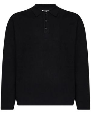 Hevò Mar Grande Long-Sleeve Polo Shirt - Black