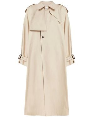 Saint Laurent Coats Cotton - Natural
