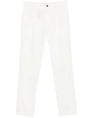 VELA SHOP Belt-Loops Tailored Trousers - White