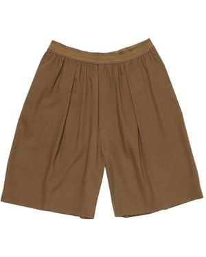 Acne Studios Bermudas anchas con pinzas - Marrón