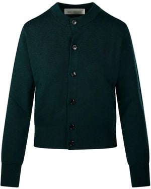 Ami Paris Ami De Coeur Button-Up Cardigan - Green