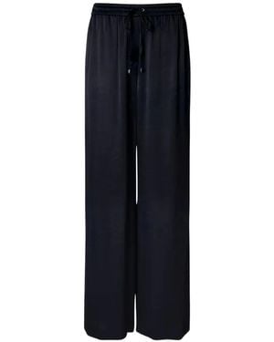 BOSS Elastic-Waist Straight Trousers - Blue