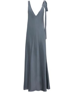 JW Anderson Tie-Fastening Silk Maxi Dress - Blue
