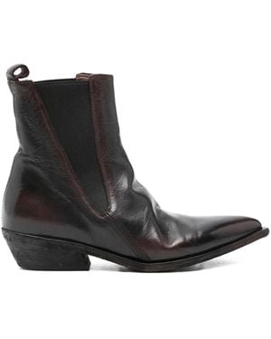Officine Creative Pointed-Toe Ankle Boots - Black