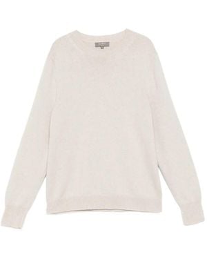 N.Peal Cashmere Haut En Cachemire À Col Rond - Blanc