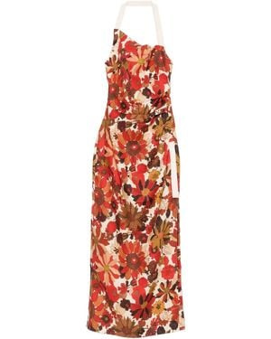 SIR. Abito Castella A Fiori - Rosso