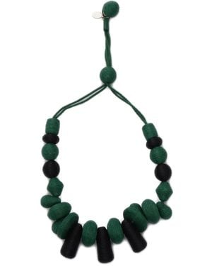 Weekend by Maxmara Soraia Rope-Detail Beaded Necklace - Green