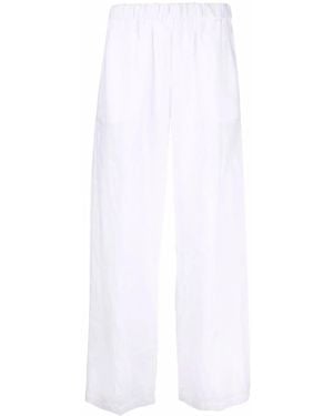 Aspesi Elasticated Straight-Leg Trousers - White