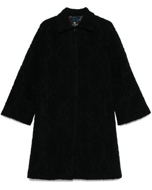 Etro Abrigo De Manga Larga - Negro