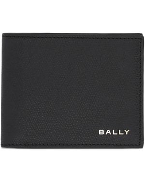 Bally Logo-Plaque Grained Leather Wallet - Black