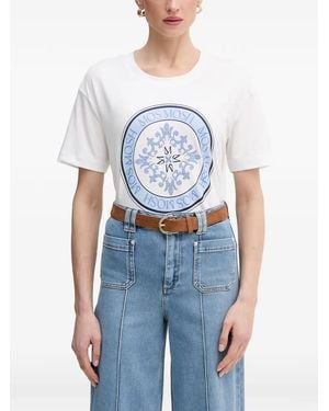 Mos Mosh T-Shirt Met Logo - Blauw