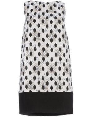 Giambattista Valli Polkadot Brocade Shift Dress - Black