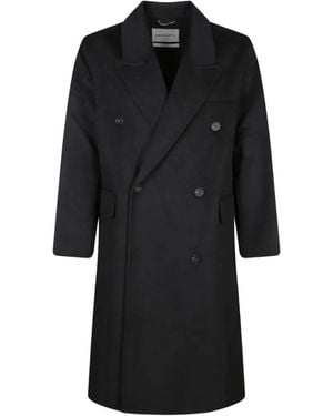 Amaranto Double-Breasted Coat - Black