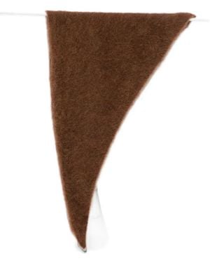 Uma Wang Brushed Triangular Scarf - Brown