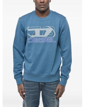 DIESEL Logo-Print Sweatshirt - Blue