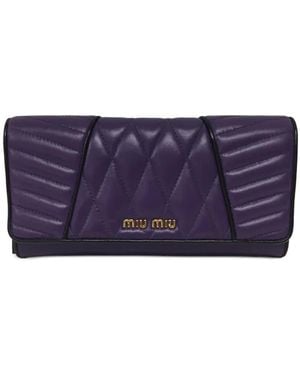 Miu Miu Gestepptes Portemonnaie - Lila