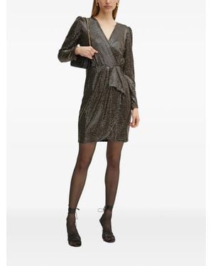 Morgan Vestido Corto Con Cuello En V - Gris