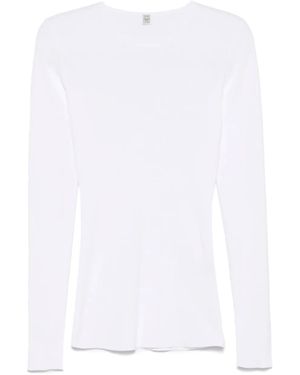 TOTEME Compact Cotton T-Shirt - White
