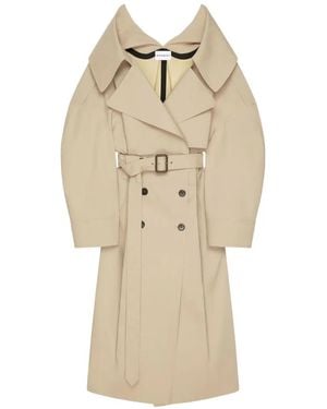 Givenchy Slashed Long Trench - Natural