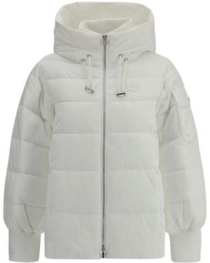 Pinko Hooded Quilted Coat - Gray