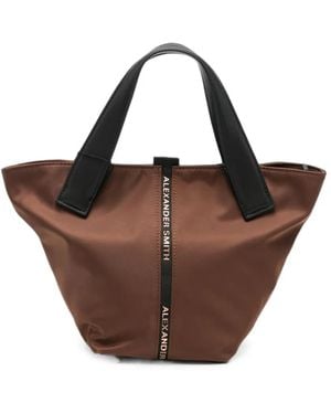 Alexander Smith Small Lauren Logo-Embellishment Tote Bag - Brown