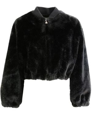 VALENTINI 1972 Long-Sleeve Faux-Fur Bomber Jacket - Black