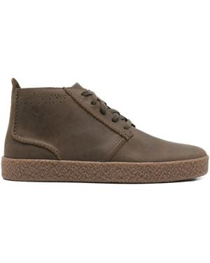 Clarks Streethill Mid lace-up leather sneakers - Marrón