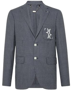 Billionaire Blazer Double B À Motif Monogrammé - Blue