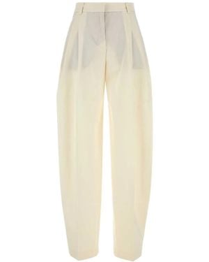 ANDAMANE Ivory Gabardine Pant - White