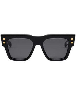 Balmain B Army Square-Frame Sunglasses - Black