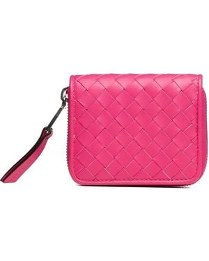 Poche Paris Monique Woven Zip Wallet - Pink