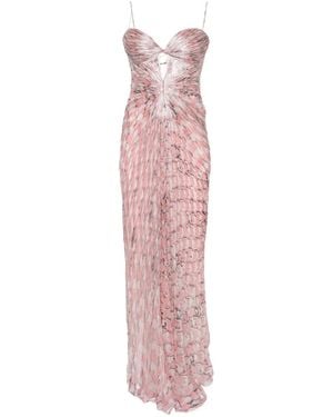 Maria Lucia Hohan Robe Longue À Découpes Et Effet Plissé - Pink