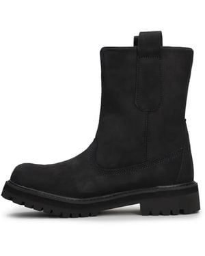 Timberland Heritage Logo-Debossed Pull-On Biker Boots - Black