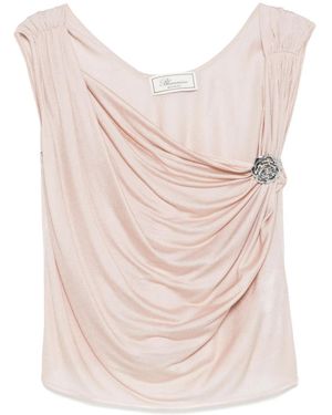Blumarine Krepp-Tanktop - Pink