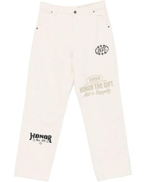 Honor The Gift Logo-Print Trousers - White