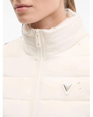 Guess Quilted Hooded Jacket - Natural