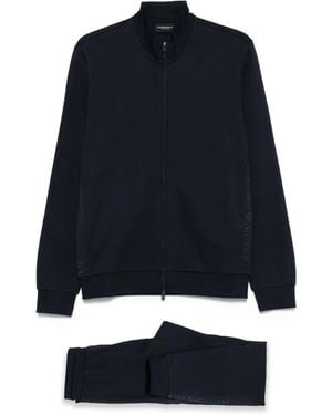 Emporio Armani Cotton Blend Tracksuit - Blue