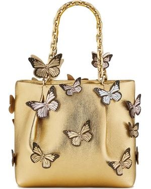 Aquazzura Papillon Butterfly-Embellished Chain Tote Bag - Natural