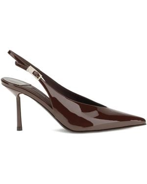 Le Silla Zapatos Clivage con tacón de 80 mm y tira trasera - Marrón