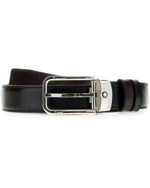 Montblanc Reversible Leather Belt - White