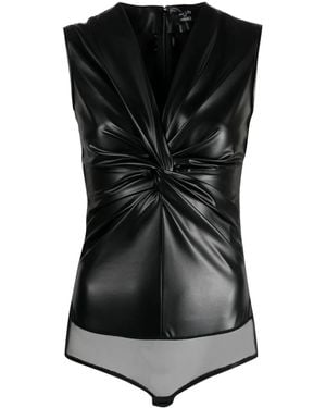 Versace X Dua Lipa Knotted Bodysuit - Black