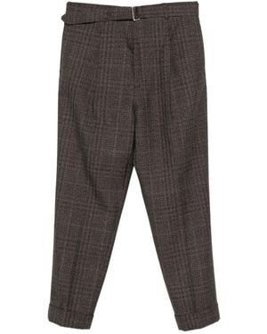 Officine Generale Karierte Hose mit Gürtel - Grau