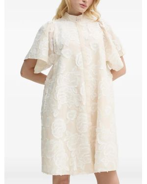 Bruuns Bazaar Vestido Calamus Philly Con Cuello Alto - Blanco