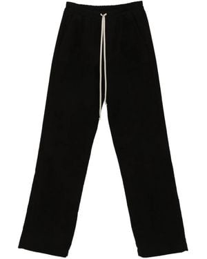 Rick Owens Organic Cotton-Blend Straight-Leg Pants - Black