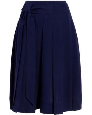 Proenza Schouler Jess Pleated Belted Skirt - Blue