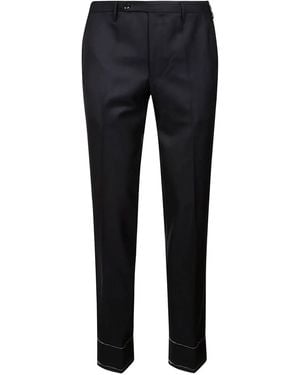 Rota Hook-Zip Wool Trousers - Blue