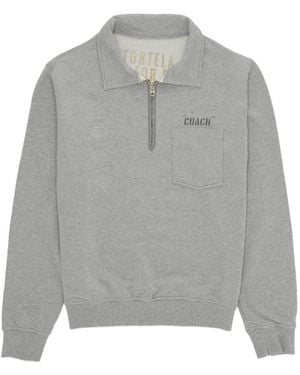 Fortela Yalepcoach Zip Pocket Sweatshirt - Grey